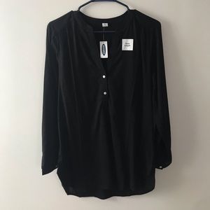 Black tunic blouse